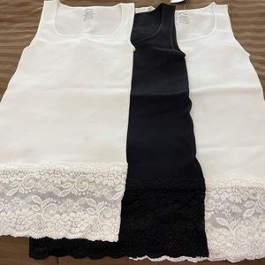 Top with lace trimmed bottom